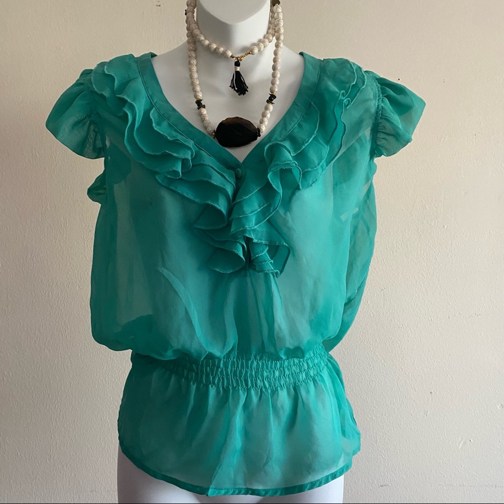 Body central Green blouse Size M